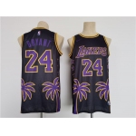 Men's Los Angeles Lakers #24 Kobe Bryant Black Throwback basketball Jersey