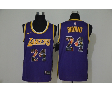 Men's Los Angeles Lakers #24 Kobe Bryant Purple Nike Swingman Stitched NBA Fashion Jersey