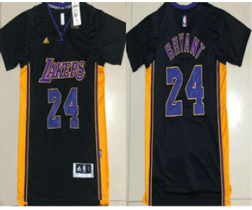 Men's Los Angeles Lakers #24 Kobe Bryant Revolution 30 AU New Black Short-Sleeved Jersey