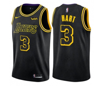 Men's Los Angeles Lakers #3 Josh Hart Black Nike NBA City Edition Authentic Jersey