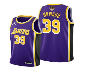 Men's Los Angeles Lakers #39 Dwight Howard 2020 Purple Finals Stitched NBA Jersey