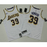 Men's Los Angeles Lakers #39 Dwight Howard White 2019 Nike Swingman Printed NBA Jersey