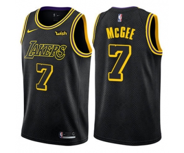 Men's Los Angeles Lakers #7 JaVale McGee Black Nike NBA City Edition Swingman Jersey
