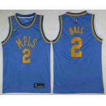 Men's MPLS. #2 Lonzo Ball New Light Blue 2017-2018 Nike Swingman Stitched NBA Jersey