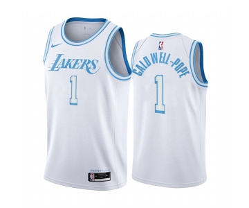 Nike Lakers #1 Kentavious Caldwell-Pope White NBA Swingman 2020-21 City Edition Jersey