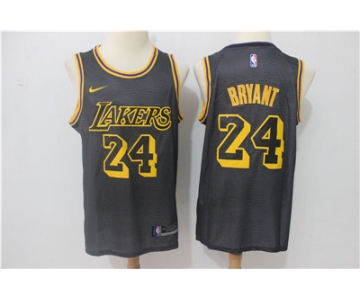 Nike Lakers #24 Kobe Bryant Black City Edition Swingman Jersey