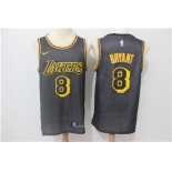 Nike Lakers #8 Kobe Bryant Black City Edition Swingman Jersey