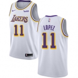 Nike Los Angeles Lakers #11 Brook Lopez White NBA Swingman Association Edition Jersey