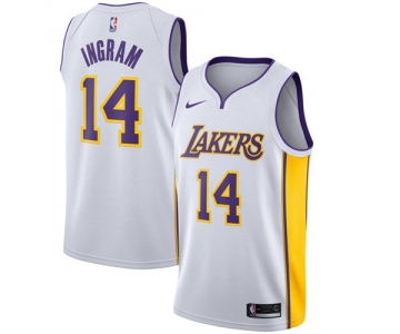 Nike Los Angeles Lakers #14 Brandon Ingram White NBA Swingman Association Edition Jersey