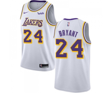 Nike Los Angeles Lakers #24 Kobe Bryant White NBA Swingman Association Edition Jersey