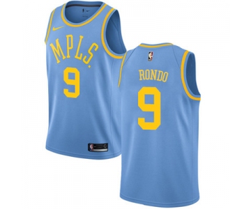 Nike Los Angeles Lakers #9 Rajon Rondo Royal Blue NBA Swingman Hardwood Classics Jersey