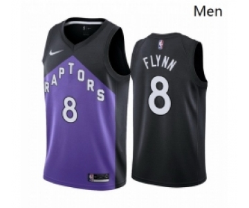 Men Toronto Raptors 8 Malachi Flynn Purple NBA Swingman 2020 21 Earned Edition Jersey