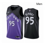 Men Toronto Raptors 95 DeAndre 27 Bembry Purple NBA Swingman 2020 21 Earned Edition Jersey