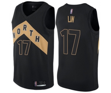 Men's #17 Jeremy Lin Black Swingman Jersey - Toronto Raptors #17 City Edition Basketball