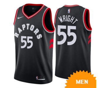 Men's Nike Toronto Raptors #55 Delon Wright Black Statement Edition Swingman Jersey