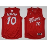 Men's Toronto Raptors #10 DeMar DeRozan adidas Red 2016 Christmas Day Stitched NBA Swingman Jersey
