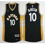 Men's Toronto Raptors #10 Demar DeRozan Revolution 30 Swingman 2015-16 Black Jersey