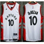 Men's Toronto Raptors #10 Demar DeRozan Revolution 30 Swingman 2015-16 New White Jersey