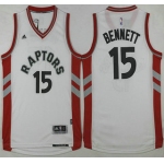 Men's Toronto Raptors #15 Anthony Bennett Revolution 30 Swingman 2015-16 New White Jersey