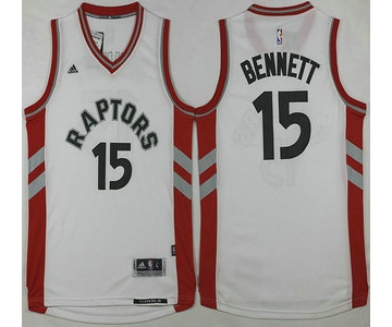 Men's Toronto Raptors #15 Anthony Bennett Revolution 30 Swingman 2015-16 New White Jersey