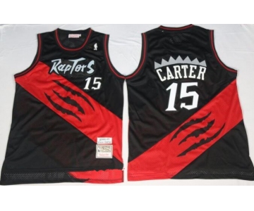 Men's Toronto Raptors #15 Vince Carter 2000-01 Black Hardwood Classics Soul Swingman Throwback Jersey