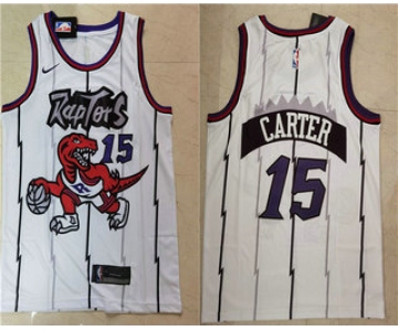 Men's Toronto Raptors #15 Vince Carter White 2018 Nike Swingman Stitched NBA Jersey