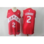 Men's Toronto Raptors 2 Kawhi Leonard Nike Red 2018-19 Swingman Earned Edition Jersey