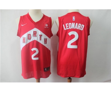 Men's Toronto Raptors 2 Kawhi Leonard Nike Red 2018-19 Swingman Earned Edition Jersey