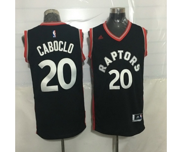 Men's Toronto Raptors #20 Bruno Caboclo Black With Red New NBA Rev 30 Swingman Jersey