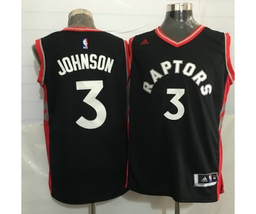 Men's Toronto Raptors #3 James Johnson Black With Red New NBA Rev 30 Swingman Jersey