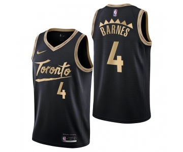 Men's Toronto Raptors #4 Scottie Barnes City Edition Black Jersey
