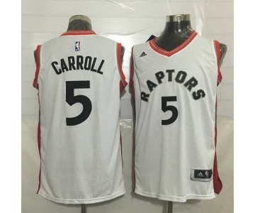 Men's Toronto Raptors #5 DeMarre Carroll White New NBA Rev 30 Swingman Jersey