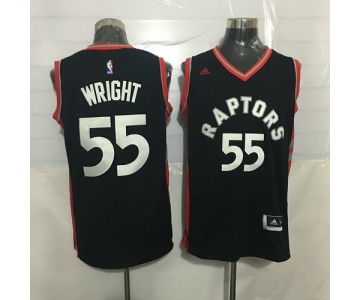 Men's Toronto Raptors #55 Delon Wright Black With Red New NBA Rev 30 Swingman Jersey