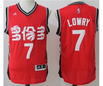 Men's Toronto Raptors #7 Kyle Lowry Red Chinese Stitched 2017 NBA Revolution 30 Swingman Jersey