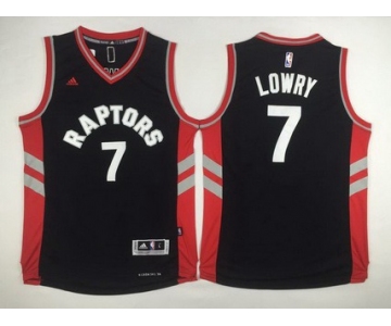 Men's Toronto Raptors #7 Kyle Lowry Revolution 30 Swingman 2014 New Black Jersey