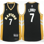 Men's Toronto Raptors #7 Kyle Lowry Revolution 30 Swingman 2015-16 Black Jersey