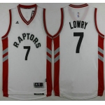 Men's Toronto Raptors #7 Kyle Lowry Revolution 30 Swingman 2015-16 New White Jersey