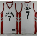Men's Toronto Raptors #7 Kyle Lowry Revolution 30 Swingman 2015-16 New White Jersey
