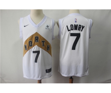 Men's Toronto Raptors #7 Kyle Lowry White 2018-19 City Edition Nike Swingman Jersey