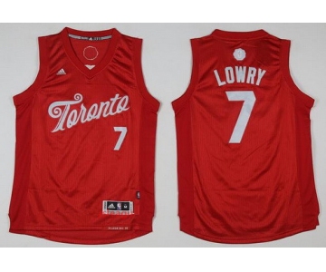 Men's Toronto Raptors #7 Kyle Lowry adidas Red 2016 Christmas Day Stitched NBA Swingman Jersey
