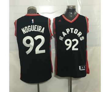 Men's Toronto Raptors #92 Lucas Nogueira Black With Red New NBA Rev 30 Swingman Jersey