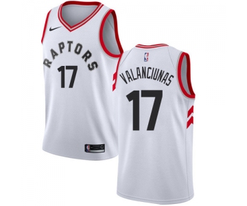 Nike Raptors #17 Jonas Valanciunas White NBA Swingman Association Edition Jersey
