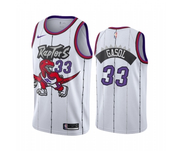 Nike Raptors #33 Marc Gasol White 2019-20 Hardwood Classic Edition Stitched NBA Jersey