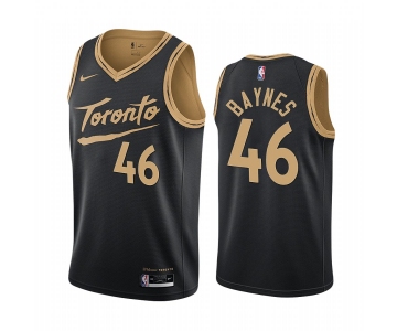 Nike Raptors #46 Aron Baynes Black NBA Swingman 2020-21 City Edition Jersey