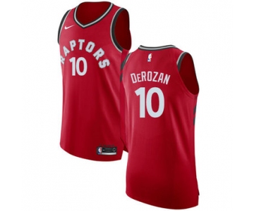 Nike Toronto Raptors #10 DeMar DeRozan Red NBA Authentic Icon Edition Jersey