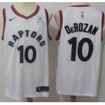Nike Toronto Raptors #10 DeMar DeRozan White Association Edition NBA Swingman Jersey