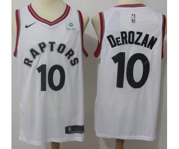 Nike Toronto Raptors #10 DeMar DeRozan White Association Edition NBA Swingman Jersey
