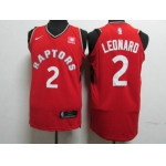 Nike Toronto Raptors 2 Kawhi Leonard Red NBA Authentic Icon Edition Jersey