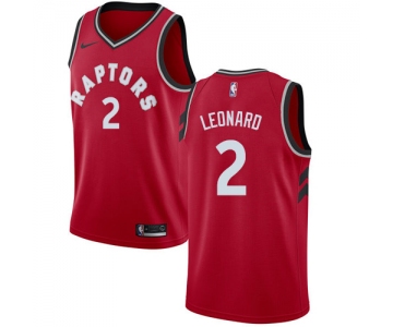 Nike Toronto Raptors #2 Kawhi Leonard Red NBA Swingman Icon Edition Jersey