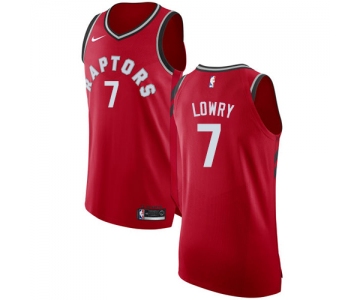 Nike Toronto Raptors #7 Kyle Lowry Red NBA Authentic Icon Edition Jersey